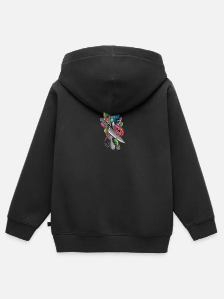 Cuisinier I Épices Cuisine Toque de chef Motif - Sweat Premium à capuche zippé enfant bio - noir