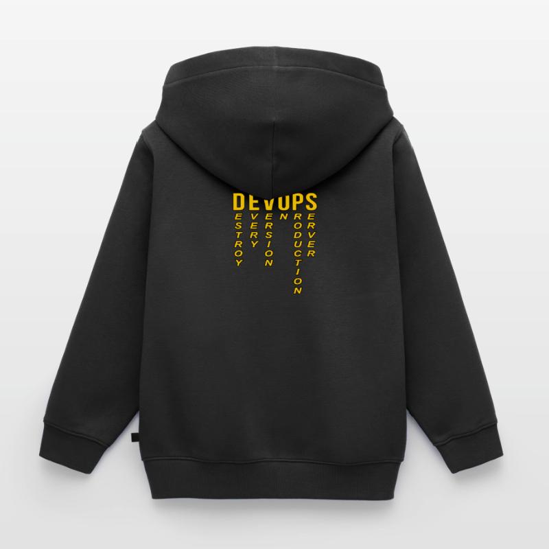 Devops Definition Technischer Computer Kinder Premium Organic Zip Hoodie
