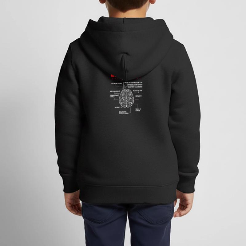 Network Engineering Brain Server Network Engineer Kids Premium Organic Zip-up Hoodie