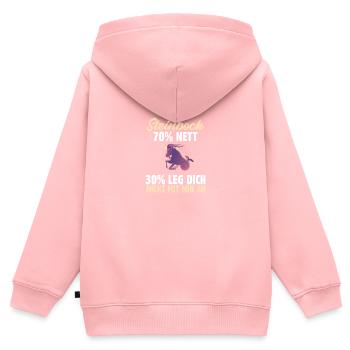 Sternzeichen Steinbock - Kinder Premium Organic Zip Hoodie - Rosa - Hinten - AI Model Kid Female (0cm)