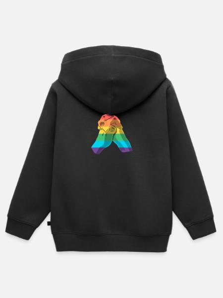 Pride Month - LGBT Gay Pride Transgender Community - Premium børne zip-hættetrøje økologisk - sort