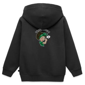 Arab Girl Unbreakable I Arab Heritage I Saudi - Kinder Premium Organic Zip Hoodie - Schwarz - Hinten - AI Model Kid Male (0cm)