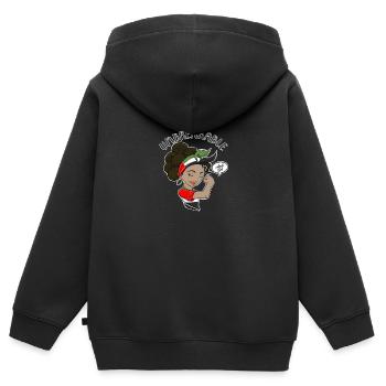 Arab Girl Unbreakable I Heritage United Arab - Kinder Premium Organic Zip Hoodie - Schwarz - Hinten - AI Model Kid Male (0cm)