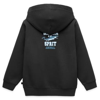 Mosasaurus I Marine Repiel Fossiles du Crétacé - Sweat Premium à capuche zippé enfant bio - noir - Dos - AI Model Kid Male (0cm)