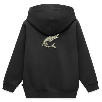 Mosasaurus I Marine Repiel Fossiles du Crétacé - Sweat Premium à capuche zippé enfant bio - noir - Dos - AI Model Kid Male (0cm)