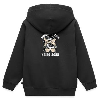 Mädels on Tour Kairo 2022 - Kinder Premium Organic Zip Hoodie - Schwarz - Hinten - AI Model Kid Male (0cm)