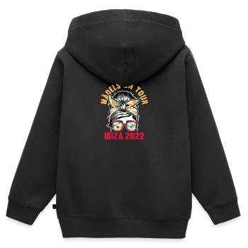 Mädels on Tour Ibiza 2022 - Kinder Premium Organic Zip Hoodie - Schwarz - Hinten - AI Model Kid Male (0cm)