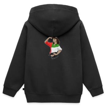 Arab Girl Unbreakable I Heritage United Arab - Kinder Premium Organic Zip Hoodie - Schwarz - Hinten - AI Model Kid Male (0cm)