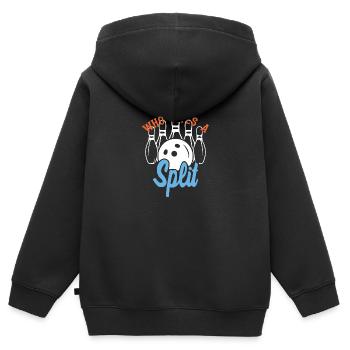 Geteilte Entscheidung - Kinder Premium Organic Zip Hoodie - Schwarz - Hinten - AI Model Kid Male (0cm)