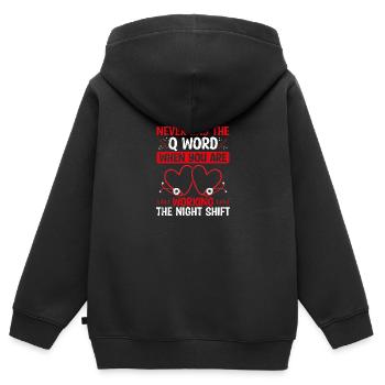 Night Shift Charge Nurse Chaos Charge Nursing - Kids Premium Organic Zip-up Hoodie - black - Back - AI Model Kid Male (0cm)