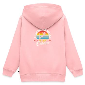 Parkour Freerunning Traceur - Kinder Premium Organic Zip Hoodie - Rosa - Hinten - AI Model Kid Female (0cm)