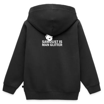 Crafter, Engineer Apprentice Woodworker Carpenter - Kids Premium Organic Zip-up Hoodie - black - Back - AI Model Kid Male (0cm)