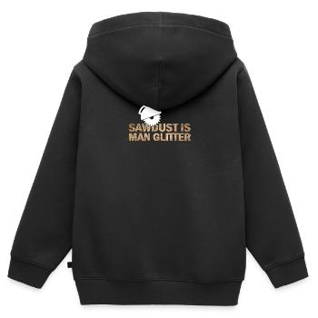 Crafter, Engineer Apprentice Woodworker Carpenter - Kids Premium Organic Zip-up Hoodie - black - Back - AI Model Kid Male (0cm)