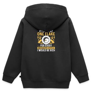 Gold Panner Mosquito Stiches Prospector Miner - Kinder Premium Organic Zip Hoodie - Schwarz - Hinten - AI Model Kid Male (0cm)