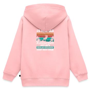 29 Birthday Kiteboarding 29 Years Old Kitesurfing - Kids Premium Organic Zip-up Hoodie - rose - Back - AI Model Kid Female (0cm)