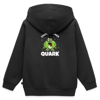 Frosch Kröte, Frösche, Kaulquappe, Amphibien - Kinder Premium Organic Zip Hoodie - Schwarz - Hinten - AI Model Kid Male (0cm)