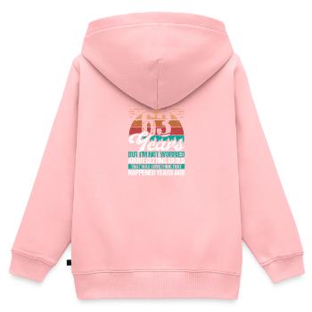 63 Years Old Sarcasm Humor Old Funny 63 Birthday - Kinder Premium Organic Zip Hoodie - Rosa - Hinten - AI Model Kid Female (0cm)