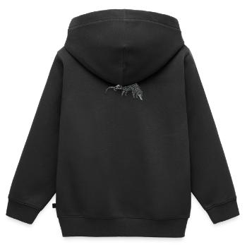 Schuppentier Pangolin Schuppen bedrohtes Tier - Kinder Premium Organic Zip Hoodie - Schwarz - Hinten - AI Model Kid Male (0cm)