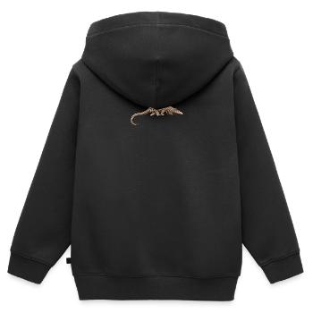 Schuppentier Pangolin Schuppen bedrohtes Tier - Kinder Premium Organic Zip Hoodie - Schwarz - Hinten - AI Model Kid Male (0cm)