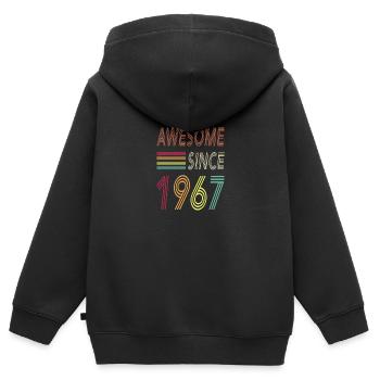 Awesome since 1967 - Kinder Premium Organic Zip Hoodie - Schwarz - Hinten - AI Model Kid Male (0cm)