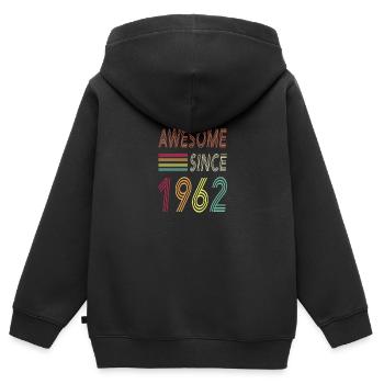 Awesome since 1962 - Kinder Premium Organic Zip Hoodie - Schwarz - Hinten - AI Model Kid Male (0cm)