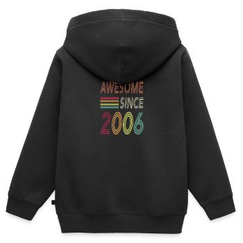 Awesome since 2006 - Kinder Premium Organic Zip Hoodie - Schwarz - Hinten - AI Model Kid Male (0cm)