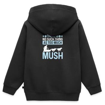 Alaska Sled Dog Racing Mushing Husky Sledding - Kids Premium Organic Zip-up Hoodie - black - Back - AI Model Kid Male (0cm)