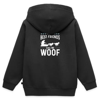 Alaska Mushing Dog Owner Sled Dog Racing Husky - Kids Premium Organic Zip-up Hoodie - black - Back - AI Model Kid Male (0cm)