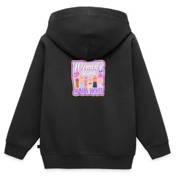 Feminin Women's Rights Social - Kinder Premium Organic Zip Hoodie - Schwarz - Hinten - AI Model Kid Male (0cm)