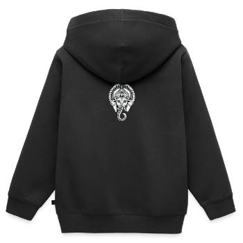 Ganesha I Hinduismus Buddhismus Motiv für - Kinder Premium Organic Zip Hoodie - Schwarz - Hinten - AI Model Kid Male (0cm)
