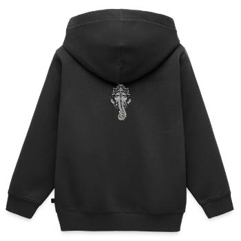 Ganesha I Hindouisme Bouddhisme Motif pour - Sweat Premium à capuche zippé enfant bio - noir - Dos - AI Model Kid Male (0cm)