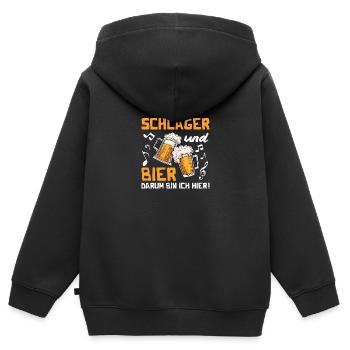Volksmusik Party Dorffest Ouftit Deutsche Schlager - Kinder Premium Organic Zip Hoodie - Schwarz - Hinten - AI Model Kid Male (0cm)