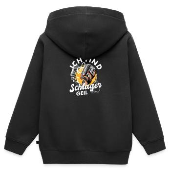 Volksmusik Party Dorffest Ouftit Deutsche Schlager - Kinder Premium Organic Zip Hoodie - Schwarz - Hinten - AI Model Kid Male (0cm)