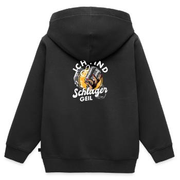 Volksmusik Party Dorffest Ouftit Deutsche Schlager - Kinder Premium Organic Zip Hoodie - Schwarz - Hinten - AI Model Kid Male (0cm)