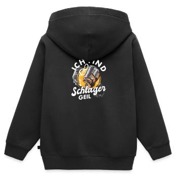 Volksmusik Party Dorffest Ouftit Deutsche Schlager - Kinder Premium Organic Zip Hoodie - Schwarz - Hinten - AI Model Kid Male (0cm)