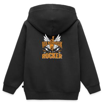 Volksmusik Party Dorffest Ouftit Deutsche Schlager - Kinder Premium Organic Zip Hoodie - Schwarz - Hinten - AI Model Kid Male (0cm)