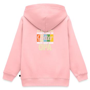 Großvater Großpapa Opi Opa - Kinder Premium Organic Zip Hoodie - Rosa - Hinten - AI Model Kid Female (0cm)