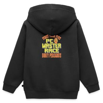 Régalez vos yeux Dirty Peasant PC Master Race - Sweat Premium à capuche zippé enfant bio - noir - Dos - AI Model Kid Male (0cm)