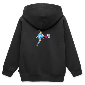 Argentinan National Soccer Team I Football - Kinder Premium Organic Zip Hoodie - Schwarz - Hinten - AI Model Kid Male (0cm)