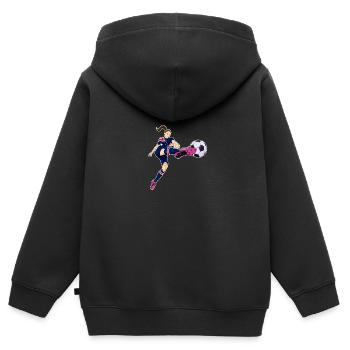 Australian National Soccer Team I Football - Kinder Premium Organic Zip Hoodie - Schwarz - Hinten - AI Model Kid Male (0cm)