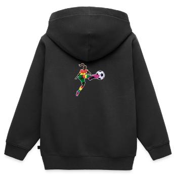 Ghana National Soccer Team I Football Ghana - Kinder Premium Organic Zip Hoodie - Schwarz - Hinten - AI Model Kid Male (0cm)