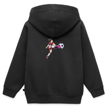 Serbian National Soccer Team I Football Serbia - Kinder Premium Organic Zip Hoodie - Schwarz - Hinten - AI Model Kid Male (0cm)