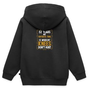 52 Idée Drôle de blessure au genou Chirurgie de l’année Humour - Sweat Premium à capuche zippé enfant bio - noir - Dos - AI Model Kid Male (0cm)