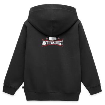 Punk Rock Antirassismus, gegen Rassismus - Kinder Premium Organic Zip Hoodie - Schwarz - Hinten - AI Model Kid Male (0cm)