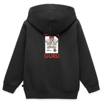 Vermögensberater, Versicherungs Makler Guru - Kinder Premium Organic Zip Hoodie - Schwarz - Hinten - AI Model Kid Male (0cm)