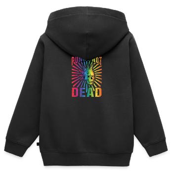 Punk Rock Pogo Anarchy Punks Punk Rocker Punk - Kids Premium Organic Zip-up Hoodie - black - Back - AI Model Kid Male (0cm)