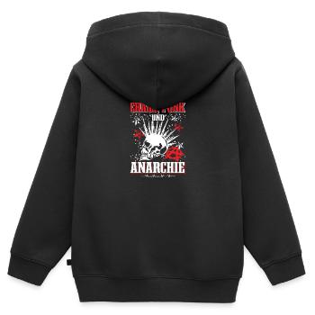 Punk Rock Pogo Anarchy Punks Punk Rocker Punk - Kids Premium Organic Zip-up Hoodie - black - Back - AI Model Kid Male (0cm)