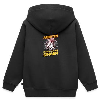 King Karaoke Bar, Party, Firmenfeier Männer Herren - Kinder Premium Organic Zip Hoodie - Schwarz - Hinten - AI Model Kid Male (0cm)