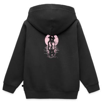 Dancers Dance Couple Dancing, Dance Rumba Fox Tango Salsa - Kids Premium Organic Zip-up Hoodie - black - Back - AI Model Kid Male (0cm)