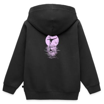 Pole Dance Dancer, Pole Dance, Pole Dancing - Sweat Premium à capuche zippé enfant bio - noir - Dos - AI Model Kid Male (0cm)